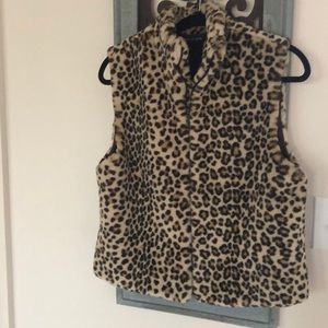 Preston and York Leopard Print Vest size Small